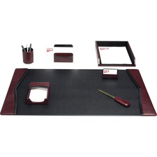 Desk Set, w/ Trim, 7 Pc, 34-3/4"x20-3/4"x5-2/5", BK/BY