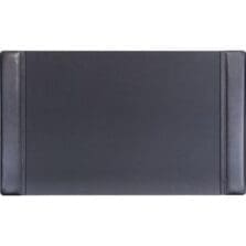 Desk Pad, w/ Side-Rail, 20"Wx34"Lx1/2"H, Black