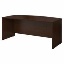 Desk Shell, Bowfront, 72"x36"x30", Mocha Cherry