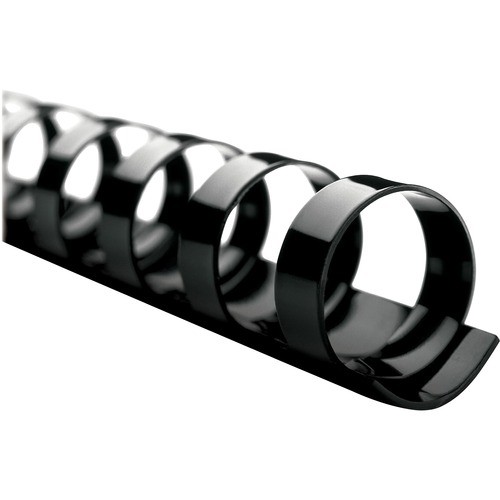 CombBind Standard Spines for 11 x 8.5 Documents, 19 Rings, 2" (450-Sheet) Capacity, Black, 50/Box