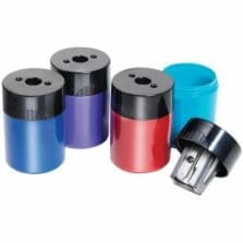 Cylinder Pencil Sharpener, Metal, Asst
