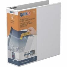 View Binder, Round Ring, 3" Cap, Letter-size, White