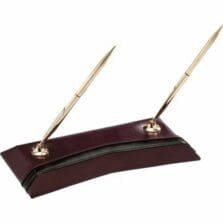Pen Stand, Double, 2 Tone, 9-1/10"x4"x1-1/4", BY/BK