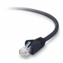 12.14 ft Category 6 Network Cable - First End: 1 x RJ-45 - Male - Second End: 1 x RJ-45 - Male - Patch Cable - Black - 1 Each
