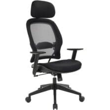 Executive High-Back Chair, 27"x27.625"x47.813-56.125", BK