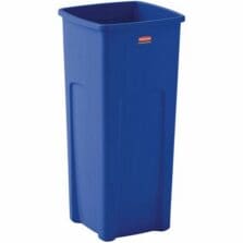 Container, Square, 23 Gal, 15-1/2"x16-1/2"x32.9", Blue