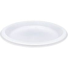 Plastic Plates, Reusable/Disposable, 10-1/4", 125/PK, White