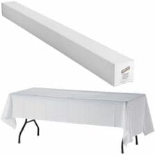Table Cover Roll, Plastic, 40"x300', White