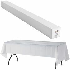 Table Cover Roll, Plastic, 40"x300', White