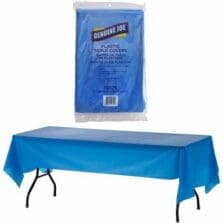 Table Covers, Plastic, 54"x108", 6/PK, Blue