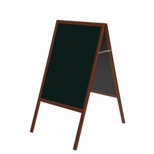 Wet-Erase Sign Board, 2-sided, 23-3/4"x30"x45-1/2", BLK/Cherry