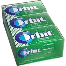 Orbit Gum, Sugar-free, 12 Packs/BX, Spearmint