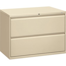 2-Drawer, Lateral File W/Lock, 42"x19-1/4"x28-3/8", Putty