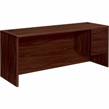 Pedestal Credenza, Right, B/F, 72"x24"x29-1/2", Mahogany