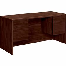 Credenza, w/ Kneespace, 60"x24"x29-1/2", Mahogany