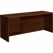 Pedestal Credenza, Left, B/F, 72"x24"x29-1/2", Mahogany