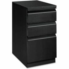 Mobile Ped, Box/Box/File, R Pull, 15"x22-7/8"x28", Black