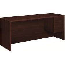 Right Pedestal Credenza, 72"x24"x29-1/2", Mahogany