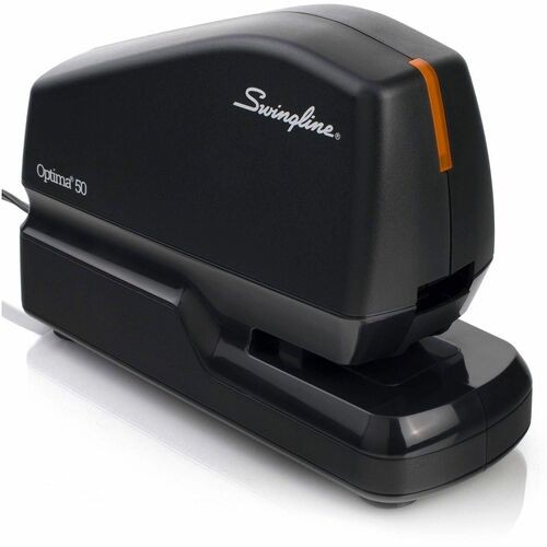 Optima 50 Electric Stapler, 50-Sheet Capacity, Black/Orange