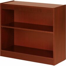 2 Shelf Panel Bookcase, 36"x12"x30", Cherry