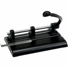 3 Hole Punch, 13/22"Hole, 11"x7-1/2"x11-1/8", Sht Cap 40, BK