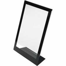 Slanted Standup Sign Holder, Insert 8-1/2"x11", Black