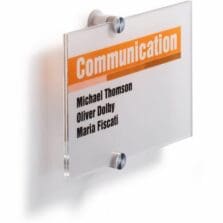 Wall Sign, Interior, Acrylic, 8-1/4"x7/8"x5-7/8", Clear