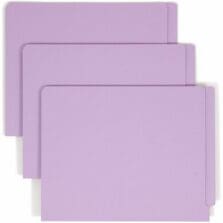 Color Fastener Folder, 3/4" Exp, Letter, 50/BX, Lavender