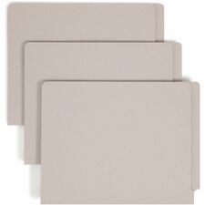 Color Fastener Folder, 3/4" Exp, Letter-Size, 50/BX, Gray