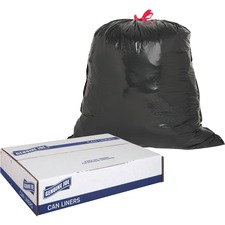 Trash Can Liners, 30 Gal., 1.05 mil, 30"x32", 42/CT, BK