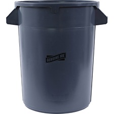 Trash Container, Heavy-duty, 32 Gallon, Gray