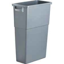 Waste Container, Space-Saving, 23 Gallon, 20"x11"x30", Gray