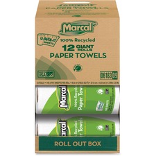 Paper Towels, 2-Ply, 140 Sheets/Roll, 12 Roll/CT, White