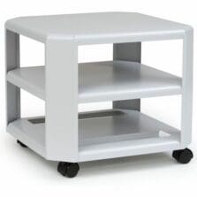2-Shelf Mobile Printer Stand, 19"x16"x13-1/2", Gray