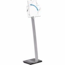 Duo sign Stand, Versatile, 11"x11-1/2"x46-1/2", Black/Aluminum