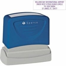 Business Address Stamp, 5/8"x2-7/16", 1-5 Lines, Max Char 32
