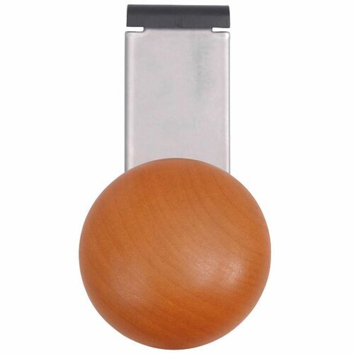 Cubicle Garment Peg, 1-Hook, 1.2 x 1.38 x 4.3, Wood, Metallic Gray, 1 lb Capacity
