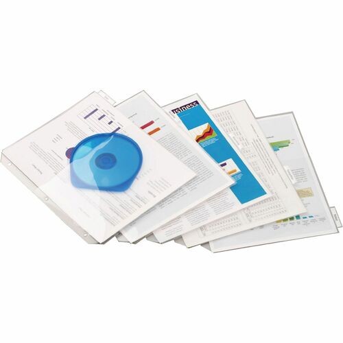 Pocket Binder, w/ Insert, Letter-size, 5/PK, Clear