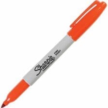 Permanent Marker, Sharpie, Fine Point, 12/BX, Orange