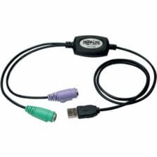Adapter, USB-PS/2, KVM Swtich, FoilShielding, 18", Black
