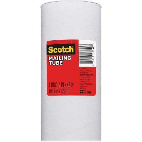 Mailing Tube, 48" Long, 4" Diameter, White