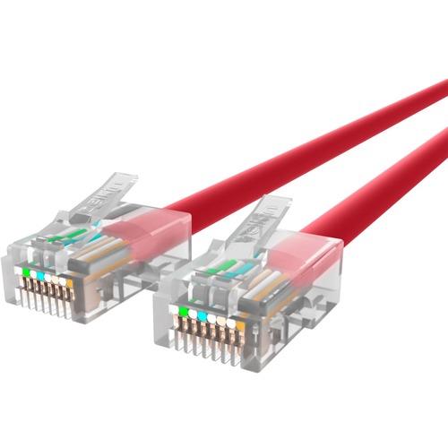 25 ft Category 6 Network Cable for Network Device - First End: 1 x RJ-45 Network - Male - Second End: 1 x RJ-45 Network - Male - Patch Cable - Red - 1 Each