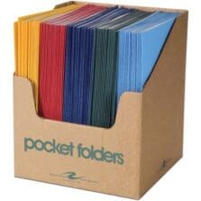 Two Pocket Folders, 11-3/4x9-1/2", 100/CT, Assorted