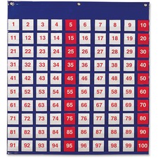 hundred Pocket Chart, 26"x27-1/2", Multi
