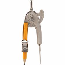 Ball Bearing Compass, 12" Max Diam., Metal, 1 DZ, Silver