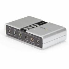 16 bit DAC Data Width - 7.1 Sound Channels - External - C-Media CM6206 - USB 2.0 - 48 kHz Maximum Playback Sampling Rate - USB - 1 x Number of Audio Line Out
