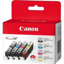 Ink Cartridges, PIXMA, 4-color, 4/PK, BK/CYN/MA/YW