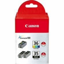 Ink Cartridge, f/PIXMA iP100, Value Pack, 3/PK, 2 BK/1 Tri-Color