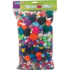 Poms, Assorted Sizes, 1 lb, Assorted