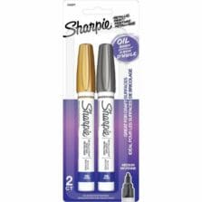 Sharpie Paint Marker, Oil-Based, Medium Pt, 2/PK, Gold/Silver